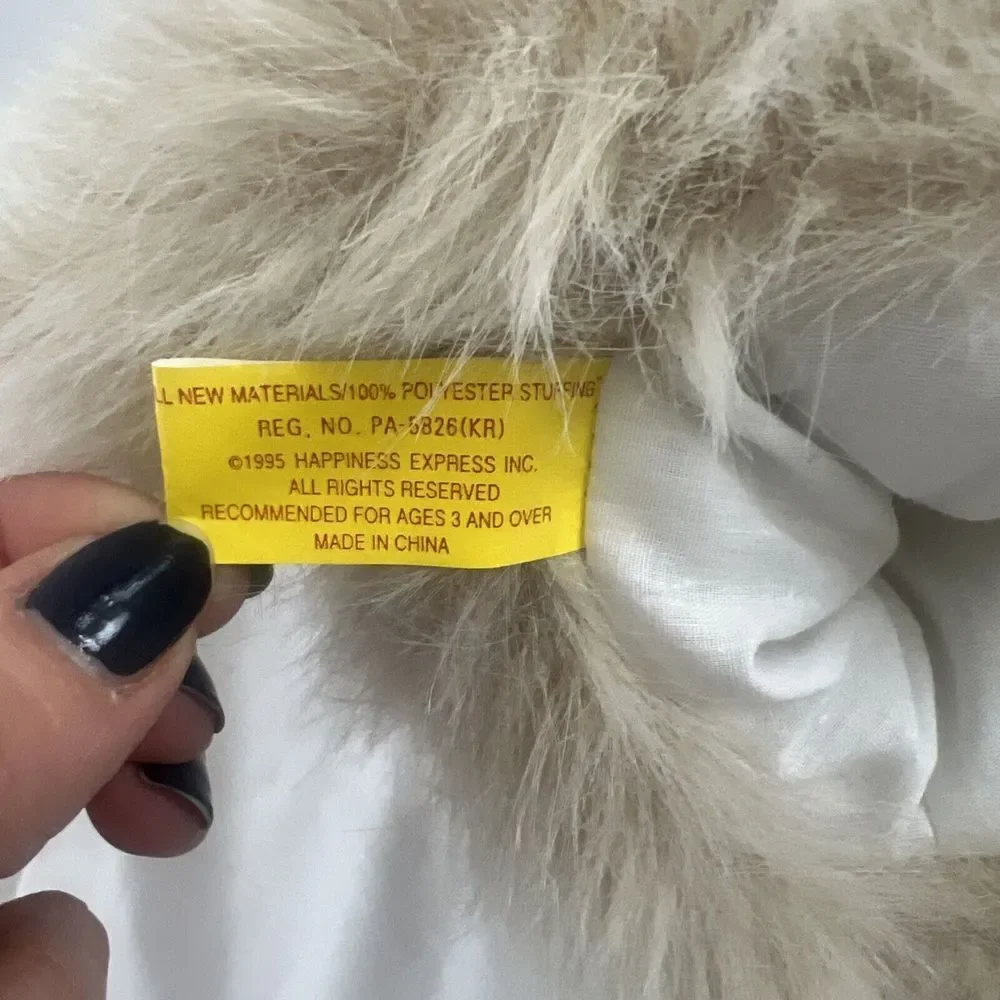 Vtg Monkey Puppet 1995 Happiness Express Beige Plush‎ 12